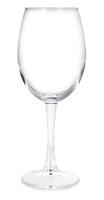 Empty wine glass isolated on a white photo