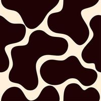 The pattern is seamless of abstract spots and lines of brown and beige colors. Vector illustration in a flat style.