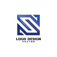 Linear S Logo Design Vector