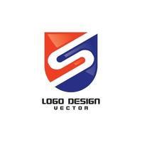 diseño de logotipo moderno de letra s vector