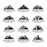plantilla de logotipo de icono de forma de montaña vector