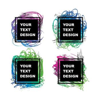 Abstract Background With Colorful Grunge Texture vector