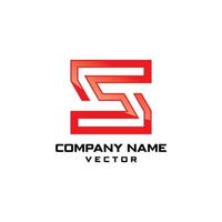 S Linear Logo Design Vector