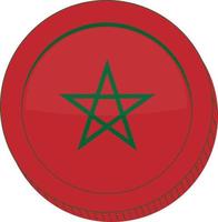 Morocco Flag Round Vector Graphics