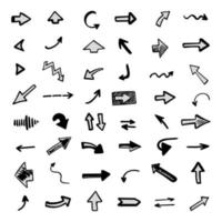 Vector set of hand drawn arrows, elements for presentation