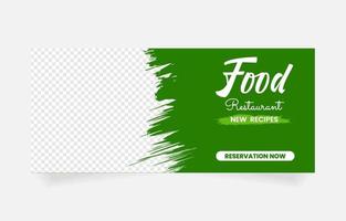 Food restaurant banner template vector