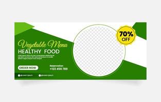 Food restaurant banner template vector