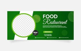 Food restaurant banner template vector