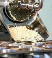 Making delicious cheese at a cheese factory photo