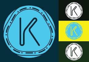 K letter logo and icon design template vector