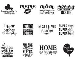 hand lettering quotes for Mother's Day vector