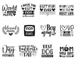 hand lettering quotes for Mother's Day vector