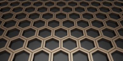 abstract hexagon background honeycomb wall technology background 3d illustration photo