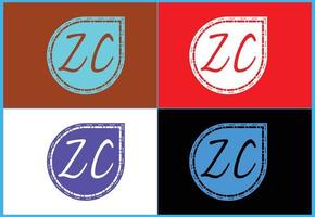 ZC letter new logo and icon design vector