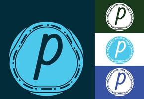 P letter logo and icon design template vector