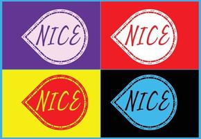 NICE letter new logo and icon design vector