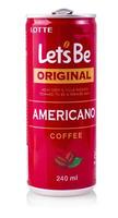 Aluminium can of the Lotte Let's Be with coffee Americano photo