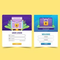 User log in form for website or social media with illustration vector