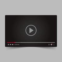 video player website screen interface vector