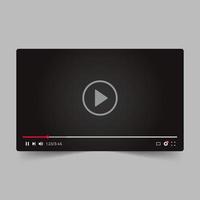 video player website screen interface vector