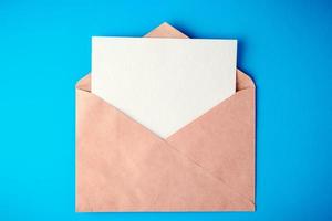 envelope on blue background with shadows
