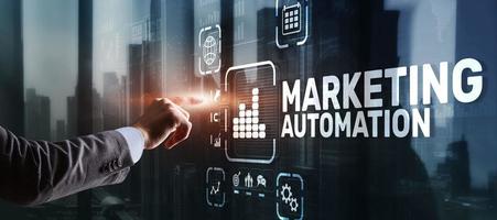 Marketing automation concept. Business Technology Internet and network photo