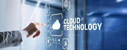 Cloud technology. Networking and internet service concept photo