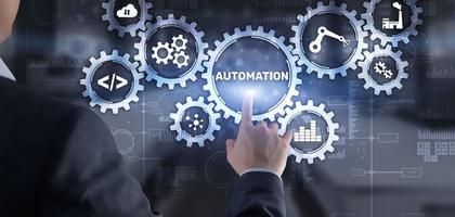 Automation Concept Innovation Improving Productivity. Mixed media photo
