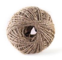 The skein of jute twine isolated on the white background