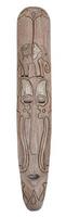 The Carved african wooden mask on the white background photo