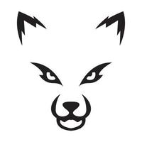 strong face wolf or fox logo symbol vector icon illustration graphic design