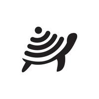 turtle with wifi internet logo design, vector graphic symbol icon illustration creative idea