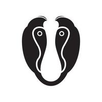 diseño de logotipo de mono de probóscide facial, símbolo gráfico vectorial icono ilustración idea creativa