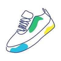 líneas arte abstracto moderno zapatos joven logo diseño vector icono símbolo ilustración