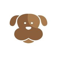 cara lindo perro marrón diseño de logotipo, símbolo gráfico vectorial icono ilustración idea creativa vector