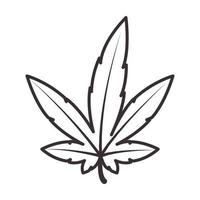 hipster simple hoja de cannabis logo símbolo vector icono ilustración diseño gráfico