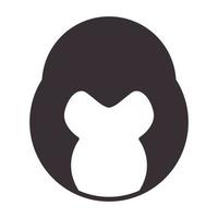 Forma cabeza gorila logo símbolo vector icono ilustración diseño gráfico