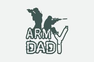 Army Dad typography design vector