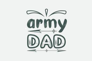 diseño de tipografía de papá del ejército vector