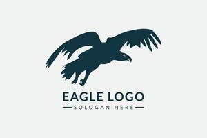 Eagle logo silhouette, eagle icon vector