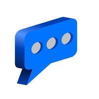 3D chat icon vector