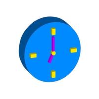 3D clock icon vector