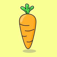 Carrot vector with outline