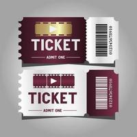 two premium cinema template design vector