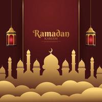 ramadan kareem and islamic background vector