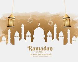 ramadan kareem y fondo islámico vector