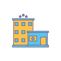 government building school icon vector