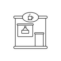 icono de la casa del café del té vector