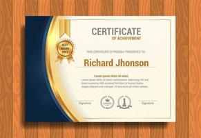 Professional diploma certificate template in premium style vector