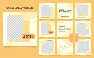 Fully editable social media template banner fashion sale vector